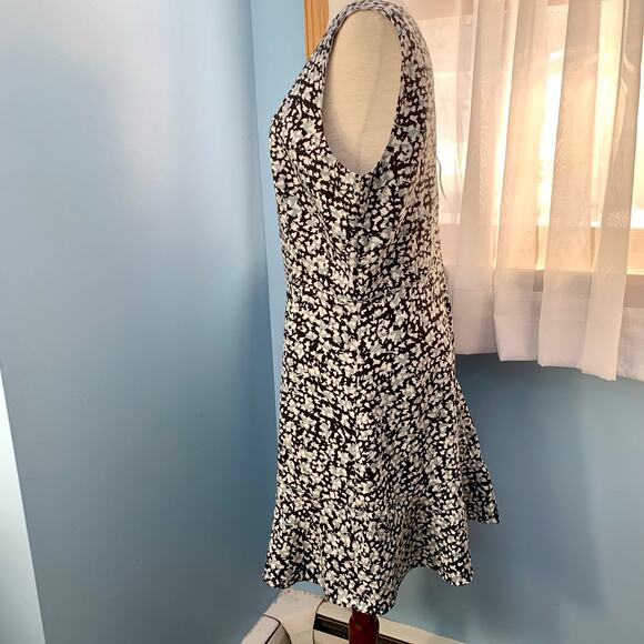 NWT Banana Republic Factory Patterned Fit and Flare Sleeveless Dress Size 12 - Picture 3 of 7